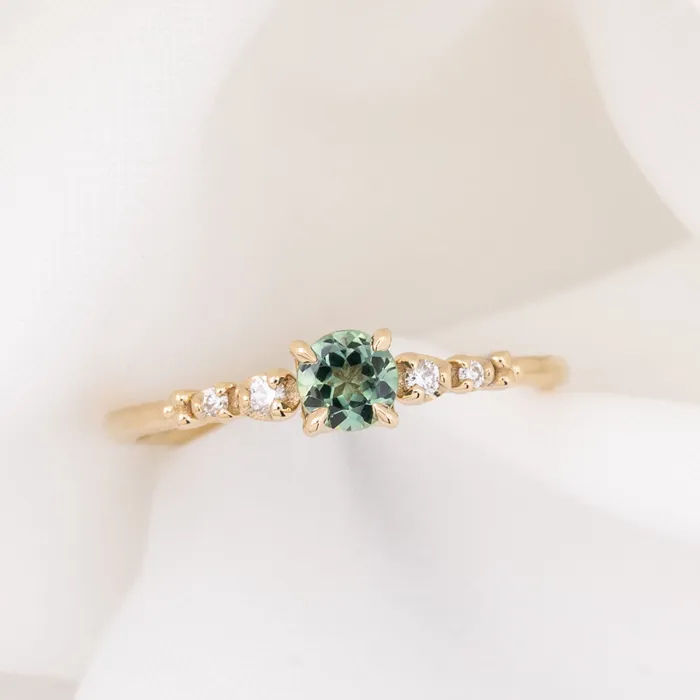 Rings Envero Jewelry Estel Fleur Four Prongs Ring 43mm 040ct Queensland Sapphire 14K Gold Rings Envero Jewelry Estel Fleur Four Prongs Ring 43mm 040ct Queensland Sapphire 14K Gold