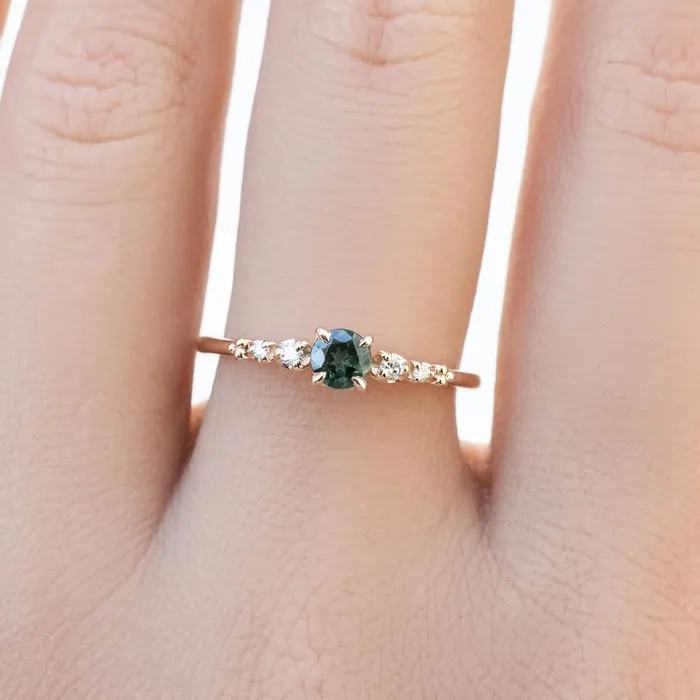 Rings Envero Jewelry Estel Fleur Four Prongs Ring 43mm 040ct Queensland Sapphire 14K Gold Rings Envero Jewelry Estel Fleur Four Prongs Ring 43mm 040ct Queensland Sapphire 14K Gold