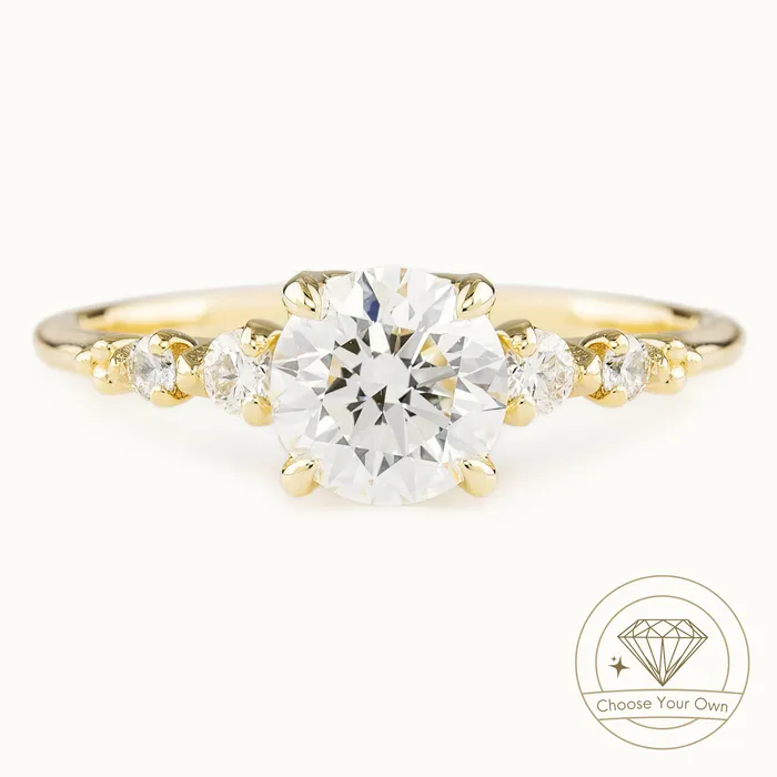 Rings Envero Jewelry Estel Fleur Four Prongs Ring Round Brilliant Cut Diamond Rings Envero Jewelry Estel Fleur Four Prongs Ring Round Brilliant Cut Diamond