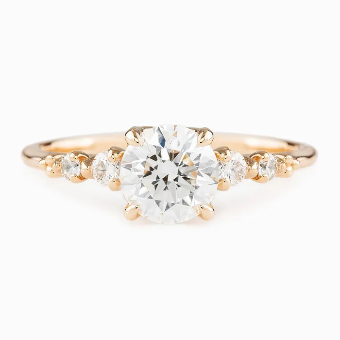Rings Envero Jewelry Estel Fleur Four Prongs Ring Round Brilliant Cut Diamond