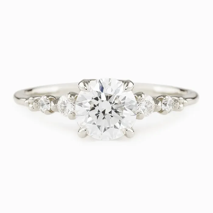 Rings Envero Jewelry Estel Fleur Four Prongs Ring Round Brilliant Cut Diamond