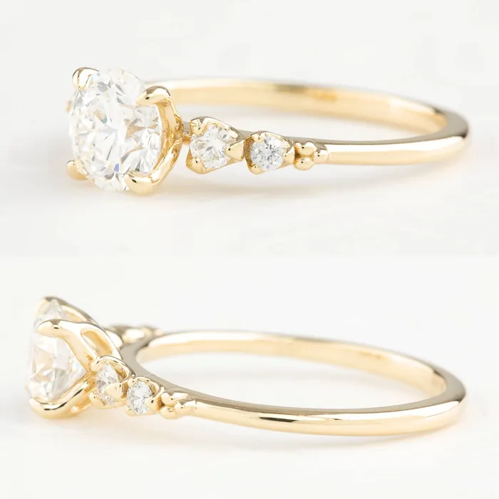 Rings Envero Jewelry Estel Fleur Four Prongs Ring Round Brilliant Cut Diamond