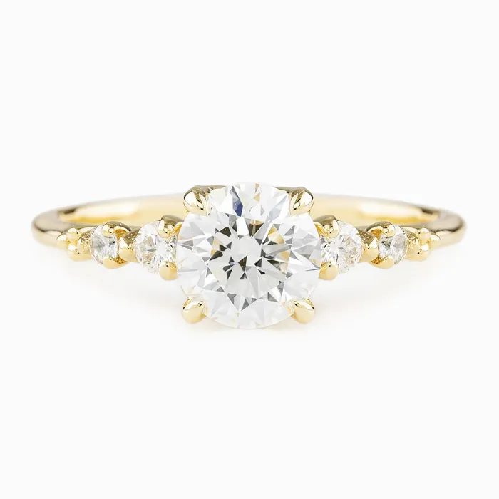 Rings Envero Jewelry Estel Fleur Four Prongs Ring Round Brilliant Cut Diamond