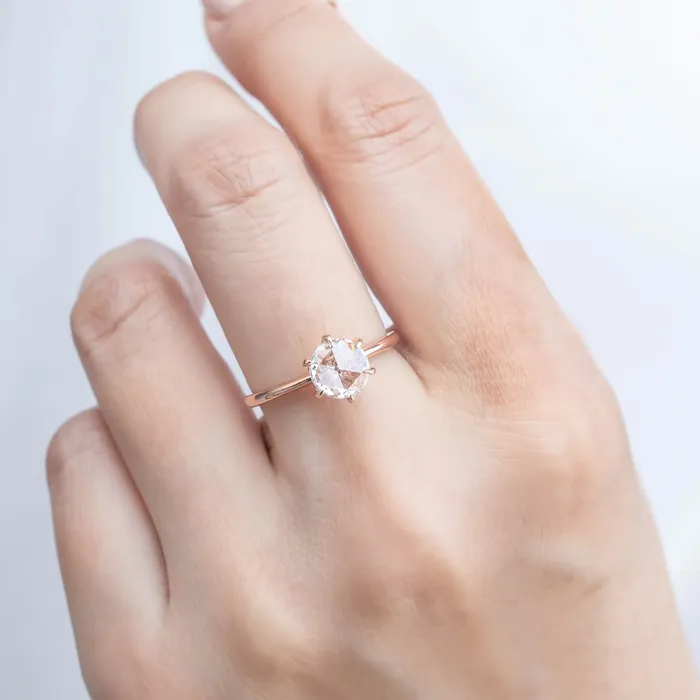 Rings Envero Jewelry Floryn Ring Round Rose Cut Diamond