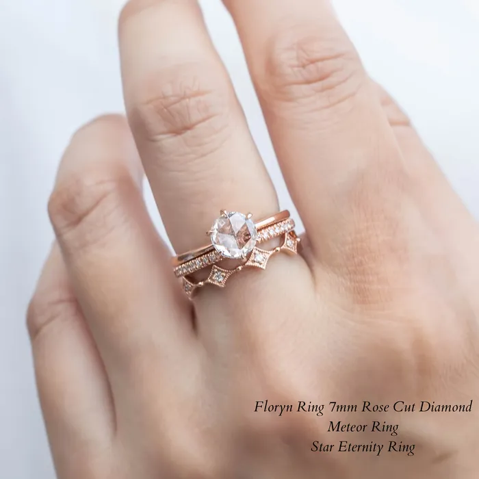 Rings Envero Jewelry Floryn Ring Round Rose Cut Diamond