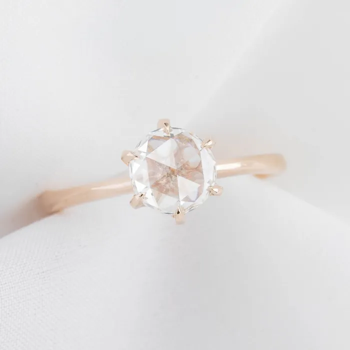 Rings Envero Jewelry Floryn Ring Round Rose Cut Diamond