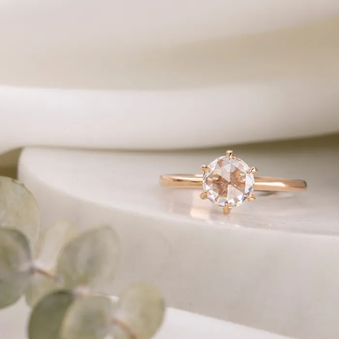 Rings Envero Jewelry Floryn Ring Round Rose Cut Diamond