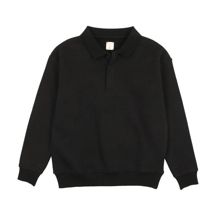 Rings Lil Legs Lil Legs Sweatshirt Long Sleeve Polo Black