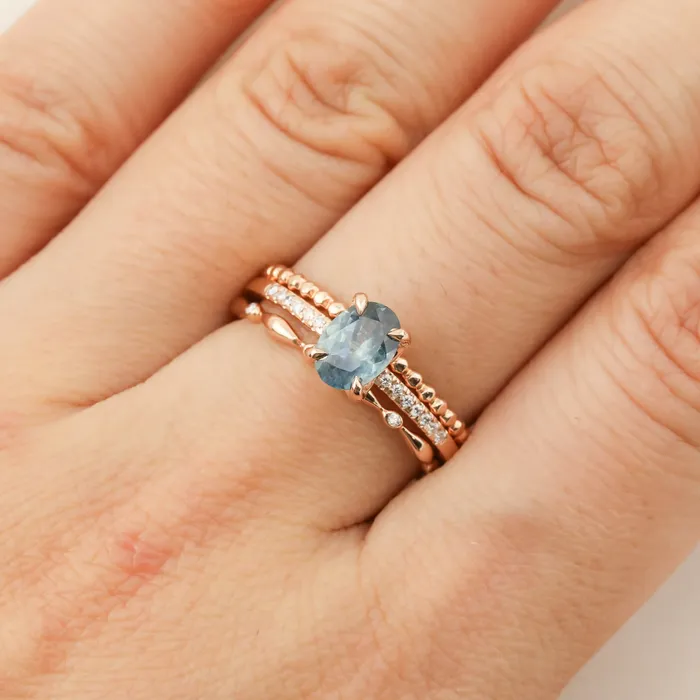 Rings Maria Ring 100ct Teal Blue Montana Sapphire 14k Rose Gold One of a kind Envero Jewelry Rings Maria Ring 100ct Teal Blue Montana Sapphire 14k Rose Gold One of a kind Envero Jewelry