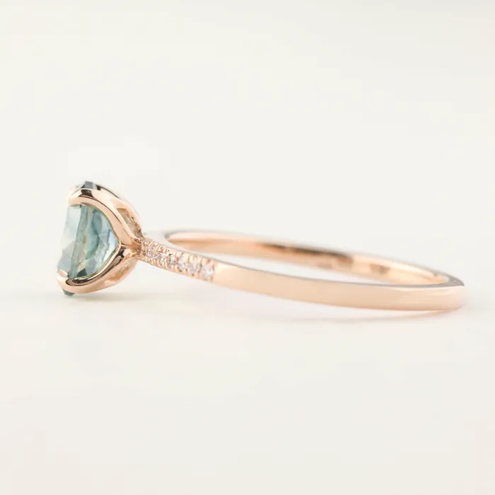 Rings Maria Ring 100ct Teal Blue Montana Sapphire 14k Rose Gold One of a kind Envero Jewelry Rings Maria Ring 100ct Teal Blue Montana Sapphire 14k Rose Gold One of a kind Envero Jewelry