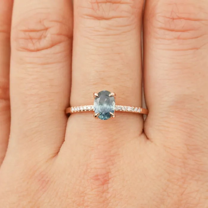 Rings Maria Ring 100ct Teal Blue Montana Sapphire 14k Rose Gold One of a kind Envero Jewelry Rings Maria Ring 100ct Teal Blue Montana Sapphire 14k Rose Gold One of a kind Envero Jewelry
