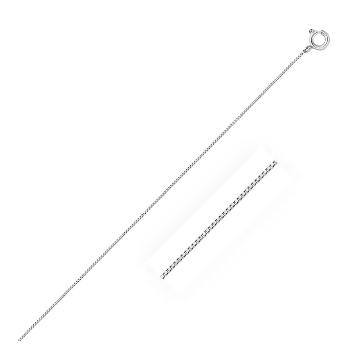 Rings MayaMila 10k White Gold Classic Box Chain 045mm
