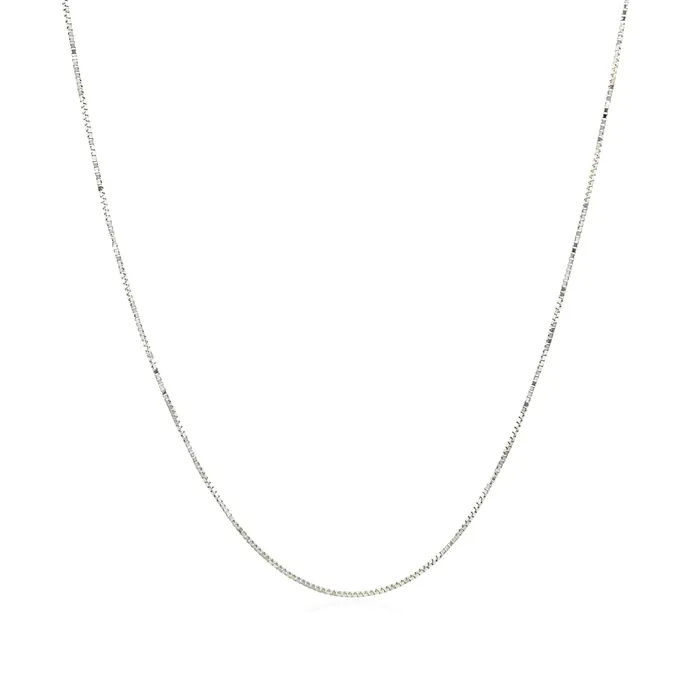 Rings MayaMila 10k White Gold Classic Box Chain 045mm