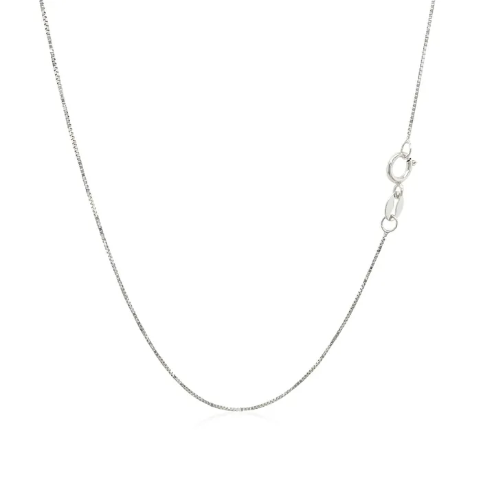 Rings MayaMila 10k White Gold Classic Box Chain 045mm
