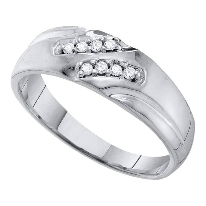 Rings mayamila 10kt White Gold Mens Round Diamond Wedding Band Ring 18 Cttw Rings mayamila 10kt White Gold Mens Round Diamond Wedding Band Ring 18 Cttw
