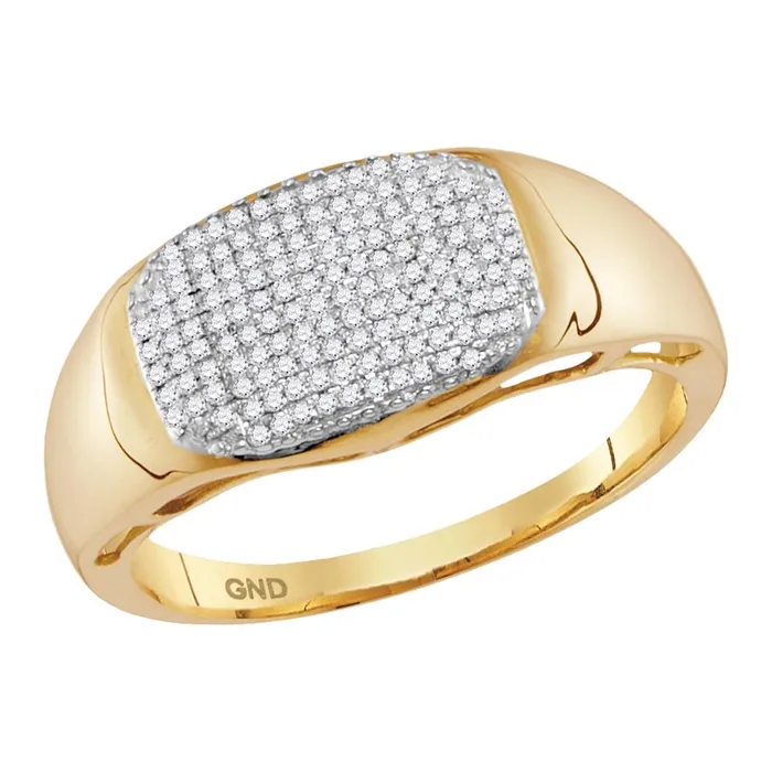 Rings mayamila 10kt Yellow Gold Mens Round Paveset Diamond Oval Cluster Ring 14 Cttw Rings mayamila 10kt Yellow Gold Mens Round Paveset Diamond Oval Cluster Ring 14 Cttw
