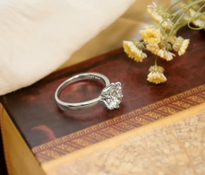 Rings mayamila 25 Carat Round Cut Solitaire Bridal Engagement RING Sterling Silver Rings mayamila 25 Carat Round Cut Solitaire Bridal Engagement RING Sterling Silver