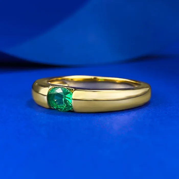 Rings shine of diamond Luxurious Green Oval Cut Sterling Silver Engagement Ring in Golden Tone Rings shine of diamond Luxurious Green Oval Cut Sterling Silver Engagement Ring in Golden Tone
