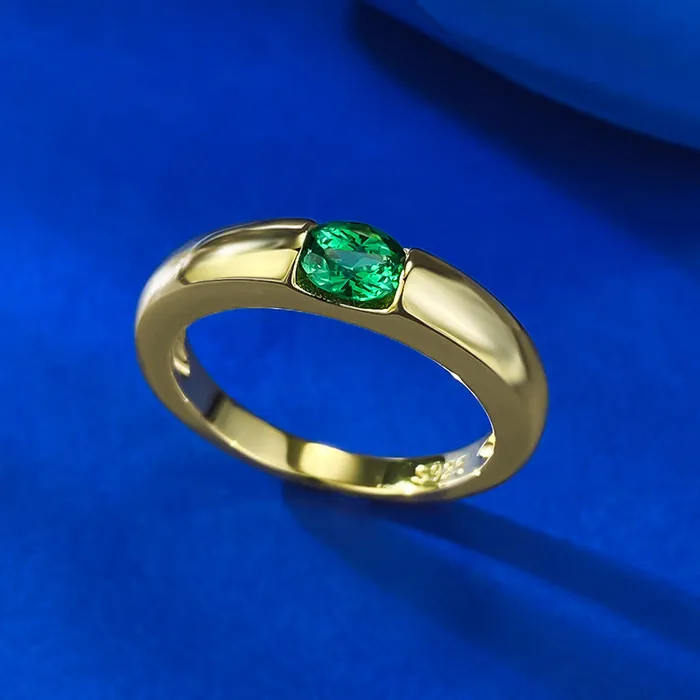 Rings shine of diamond Luxurious Green Oval Cut Sterling Silver Engagement Ring in Golden Tone Rings shine of diamond Luxurious Green Oval Cut Sterling Silver Engagement Ring in Golden Tone