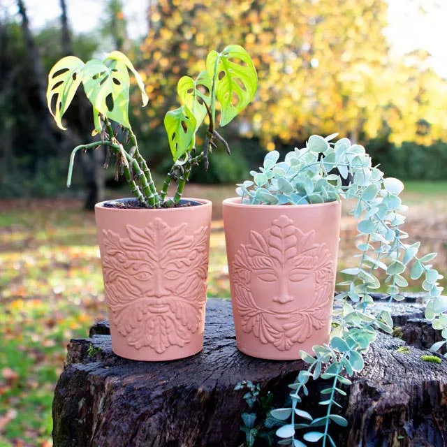 Something Different Wholesale Earrings 16cm Green Man Terracotta Plant Pot