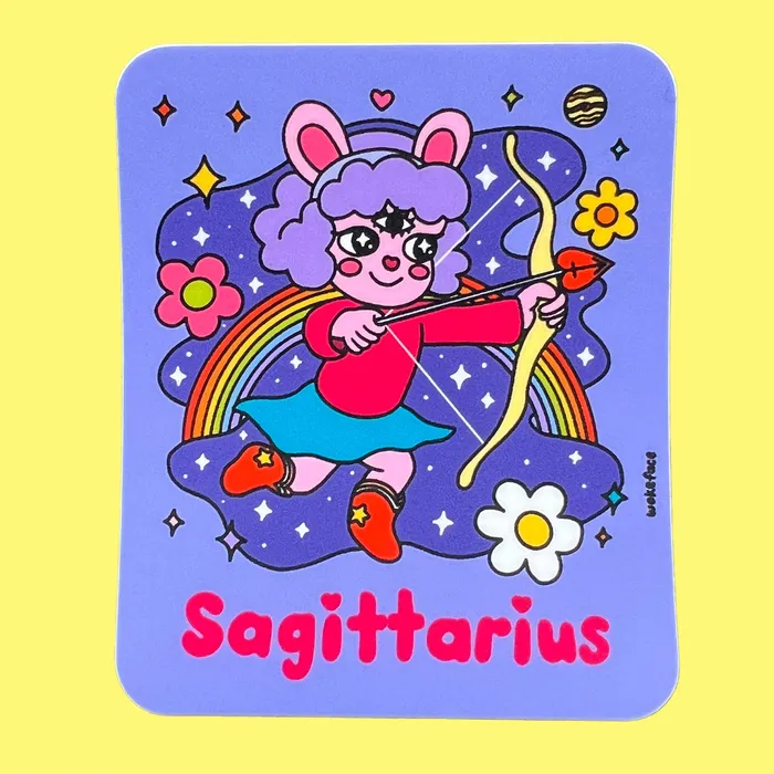 Sticker Zodiac Sagittarius Wokeface Earrings