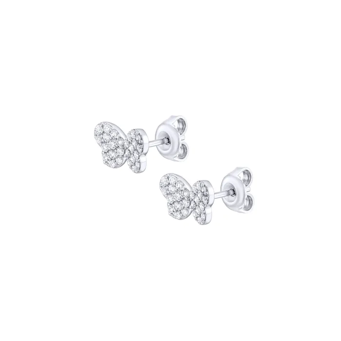 The Private Room Fine Jewelry Earrings Pave Diamond Butterfy Earrings