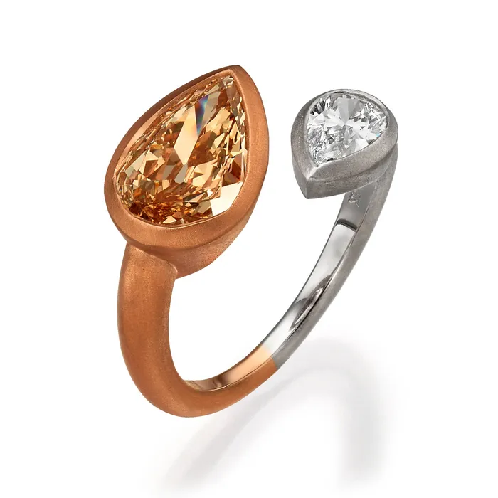 The Private Room Fine Jewelry Rings Two Pear Fancy Ring