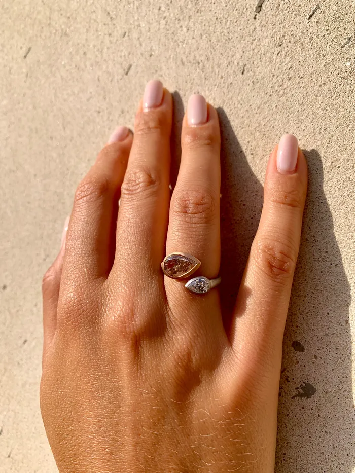 The Private Room Fine Jewelry Rings Two Pear Fancy Ring