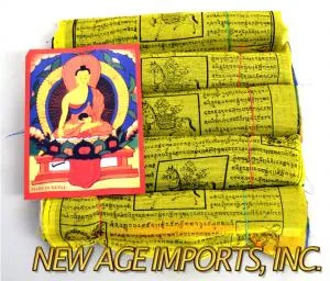 Tibetan Prayer Flag 9 X 6 wide New Age Imports Inc Earrings