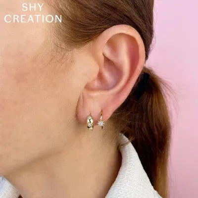 010CT DIAMOND STARBURST HUGGIE EARRING SHY CREATIONS Earrings