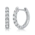 12mm 18k Gold Diamond Huggie Earring NicoleHD Jewelry Earrings