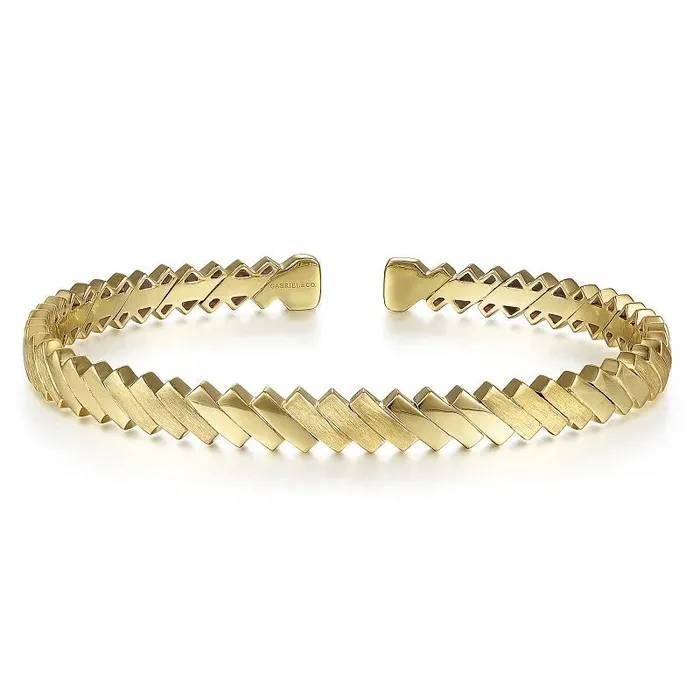 14K Yellow Gold Plain Demure Bangle GABRIEL CO Bracelets