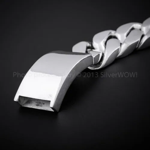 25mm Mens Silver ID Bracelet silverwow Bracelets