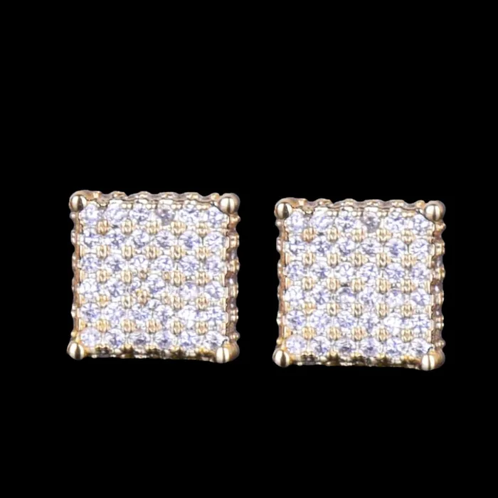 8MM Endless Shine Tennis Iced Out Diamond Stud Earrings Endless Shine Earrings