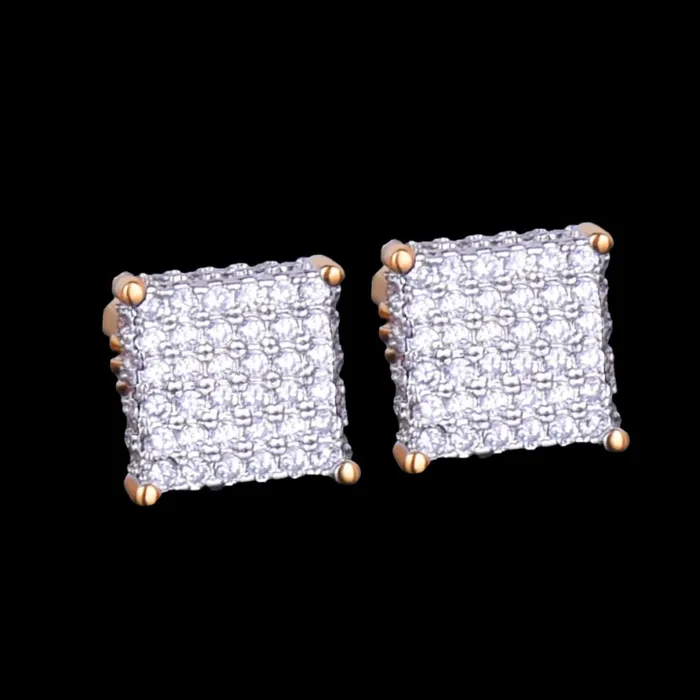 8MM Endless Shine Tennis Iced Out Diamond Stud Earrings Endless Shine Earrings