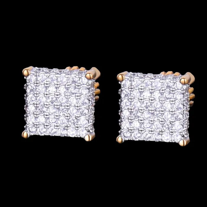 8MM Endless Shine Tennis Iced Out Diamond Stud Earrings Endless Shine Earrings