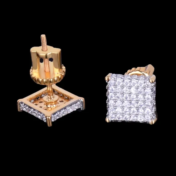 8MM Endless Shine Tennis Iced Out Diamond Stud Earrings Endless Shine Earrings