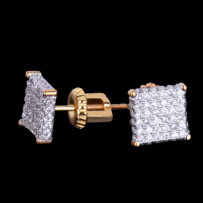 8MM Endless Shine Tennis Iced Out Diamond Stud Earrings Endless Shine Earrings