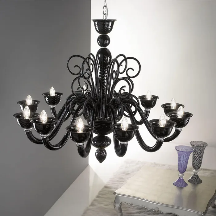 Barnaba Chandelier Murano Glass 12 lights Voltolina Earrings Barnaba Chandelier Murano Glass 12 lights Voltolina Earrings