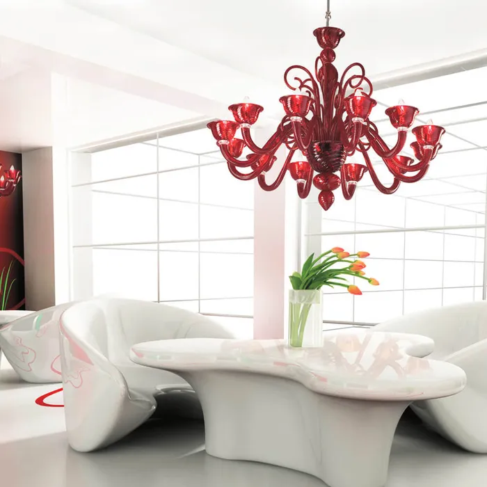 Barnaba Chandelier Murano Glass 12 lights Voltolina Earrings Barnaba Chandelier Murano Glass 12 lights Voltolina Earrings
