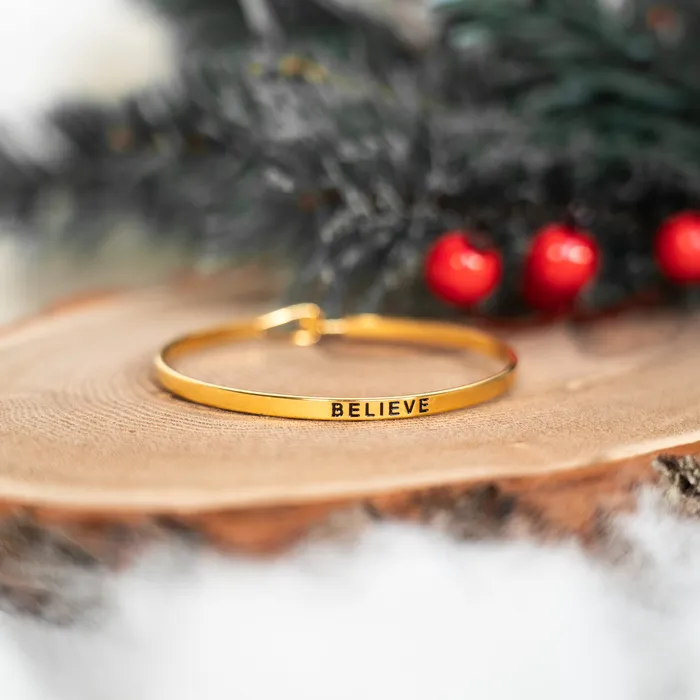 Believe Thin Hook Bracelet Forever Truth Bracelets