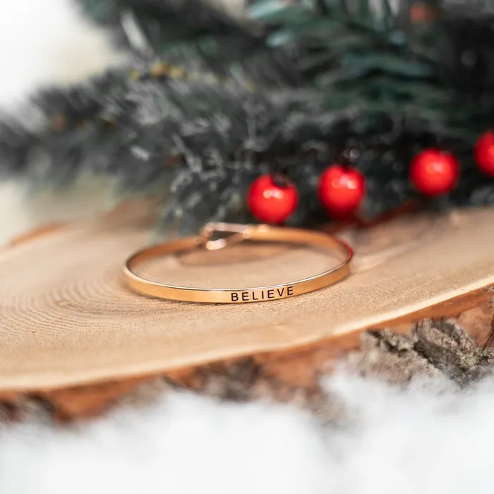 Believe Thin Hook Bracelet Forever Truth Bracelets