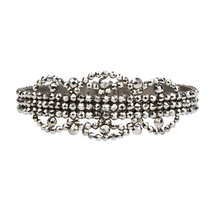 Bell Bird Antiques Bracelets Early Victorian Cut Steel Bangle
