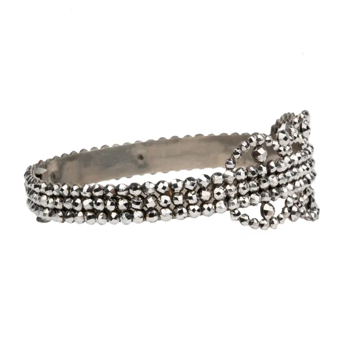 Bell Bird Antiques Bracelets Early Victorian Cut Steel Bangle