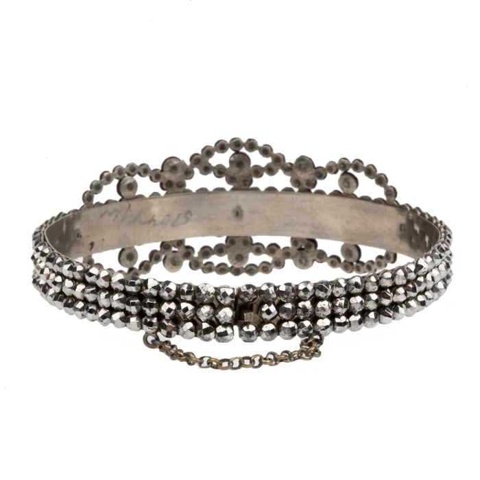 Bell Bird Antiques Bracelets Early Victorian Cut Steel Bangle