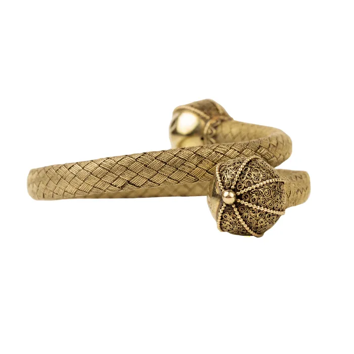 Bell Bird Antiques Bracelets Victorian Era Etruscan Revival Wrap Bracelet