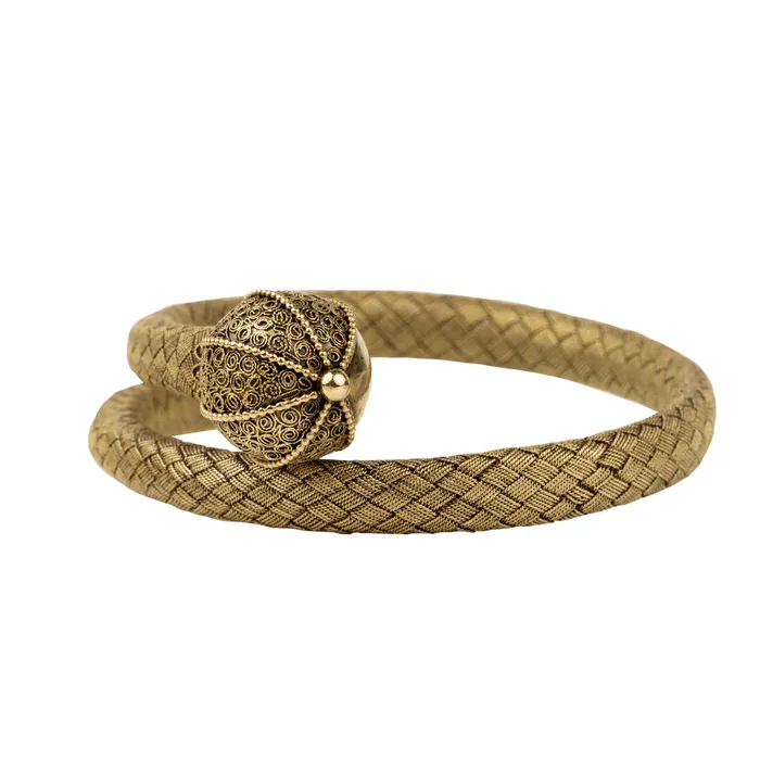 Bell Bird Antiques Bracelets Victorian Era Etruscan Revival Wrap Bracelet