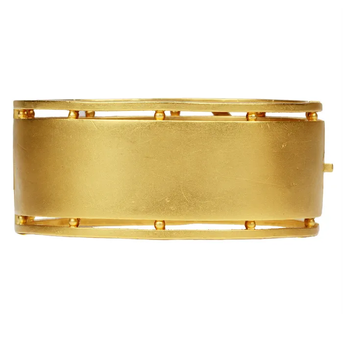 Bell Bird Antiques Bracelets Victorian Gilded Buckle Bangle