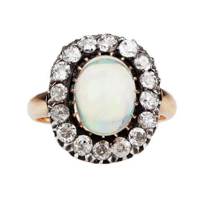 Bell Bird Antiques Late 19th Century Opal Ring Rings