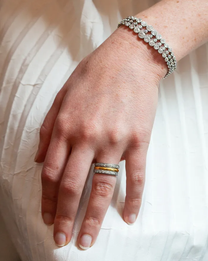 Bell Bird Antiques Rings Art Deco Platinum Diamond Eternity Band